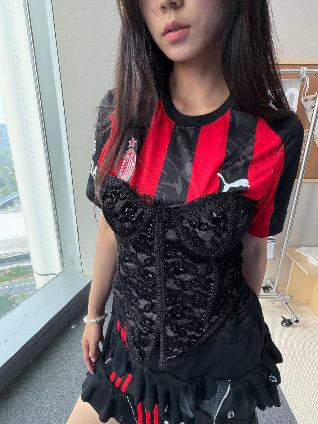 AC Milan Black Lace Corset Jersey - product image 6