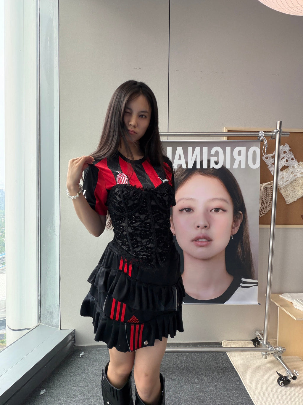 AC Milan Black Lace Corset Jersey - product image 4