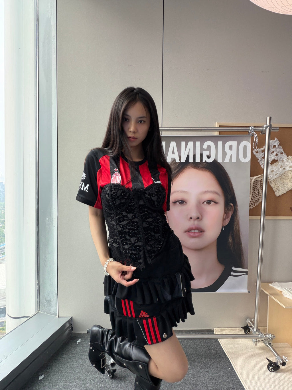 AC Milan Black Lace Corset Jersey - product image 5