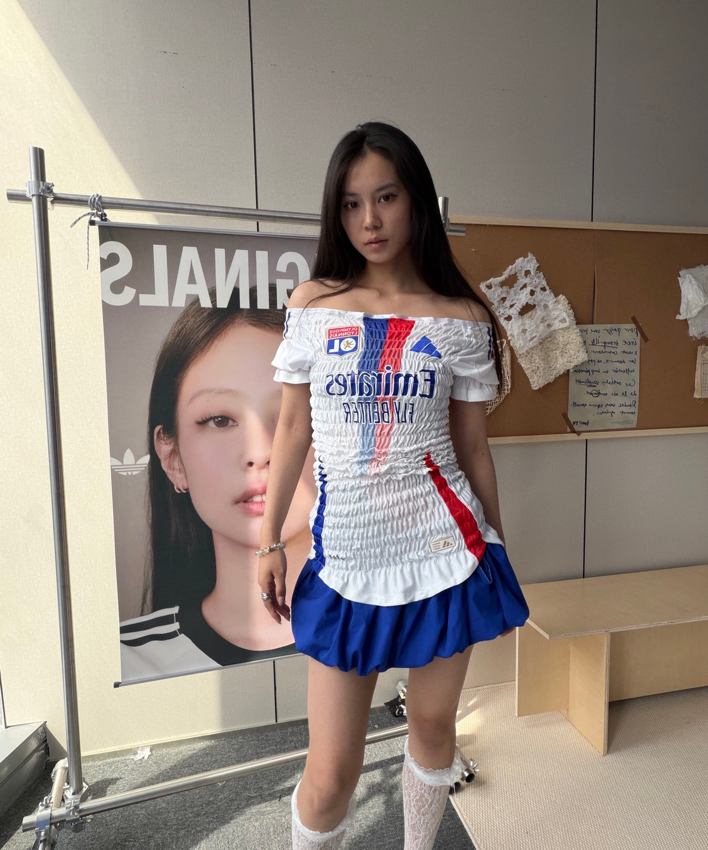 Real Madrid Blue Ruffle Jersey Dress - product image 2