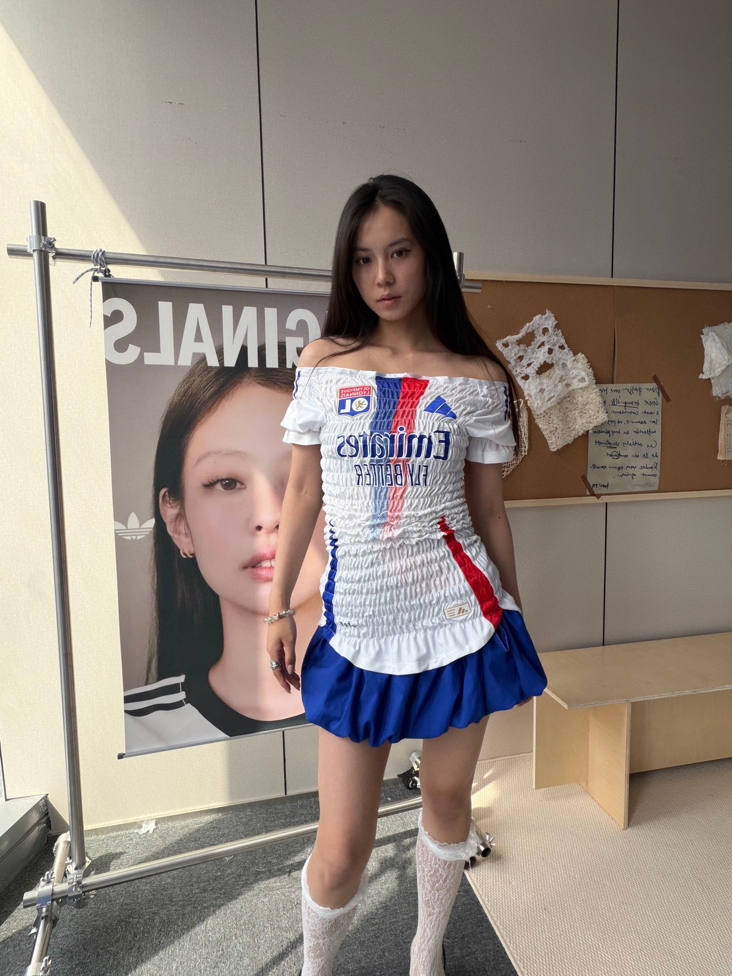 Real Madrid Blue Ruffle Jersey Dress - product image 2