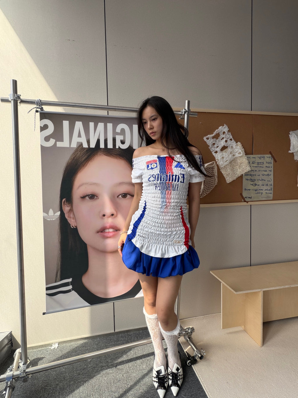 Real Madrid Blue Ruffle Jersey Dress - product image 4