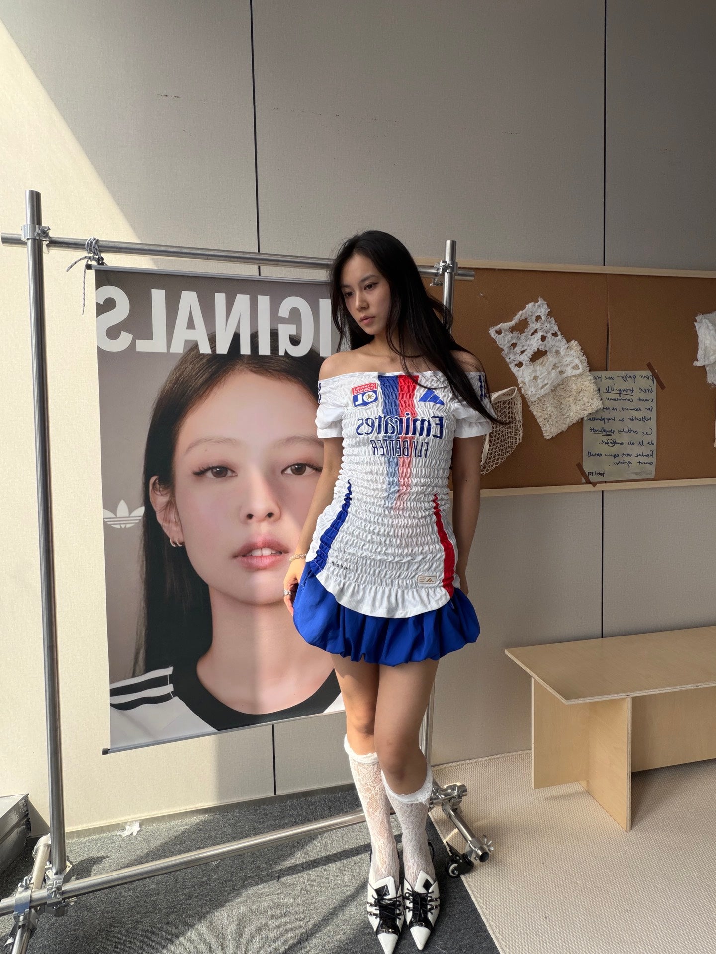 Real Madrid Blue Ruffle Jersey Dress - product image 4