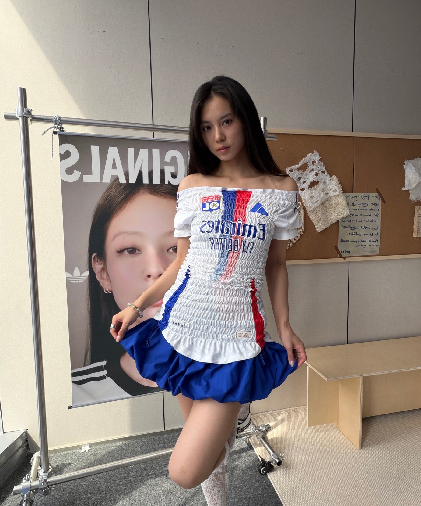 Real Madrid Blue Ruffle Jersey Dress - product image 1