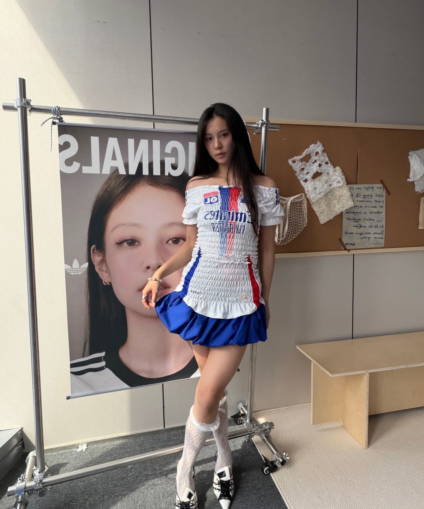 Real Madrid Blue Ruffle Jersey Dress - product image 3