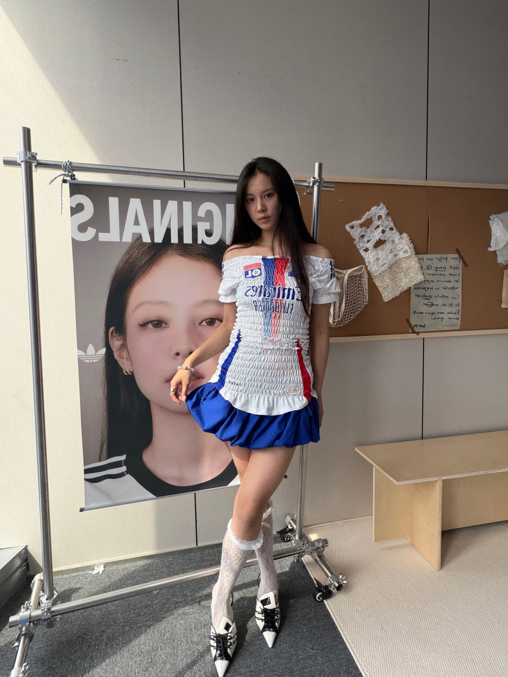 Real Madrid Blue Ruffle Jersey Dress - product image 3
