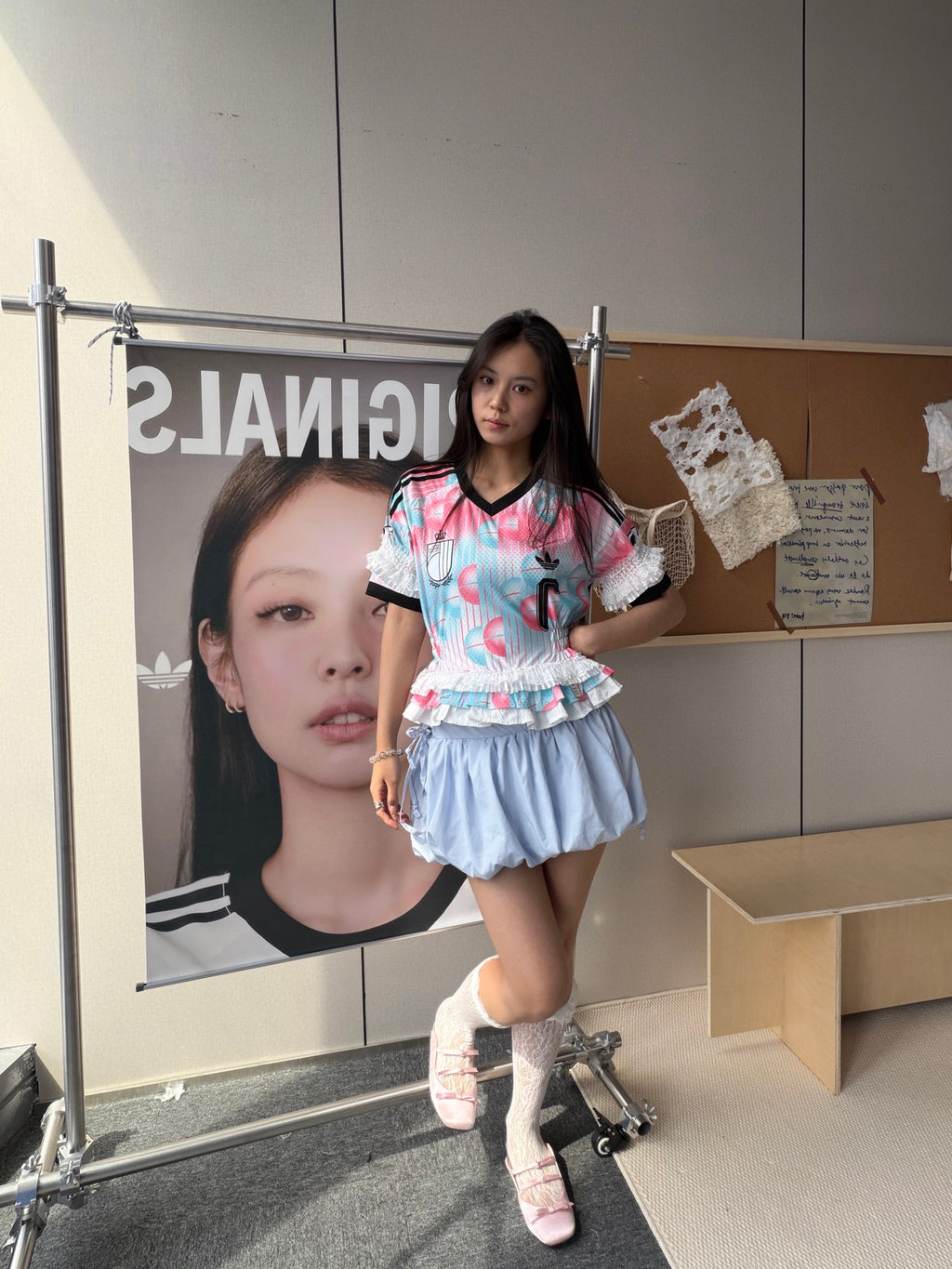 Pastel Graphic Ruffle Jersey Dress - product image 2