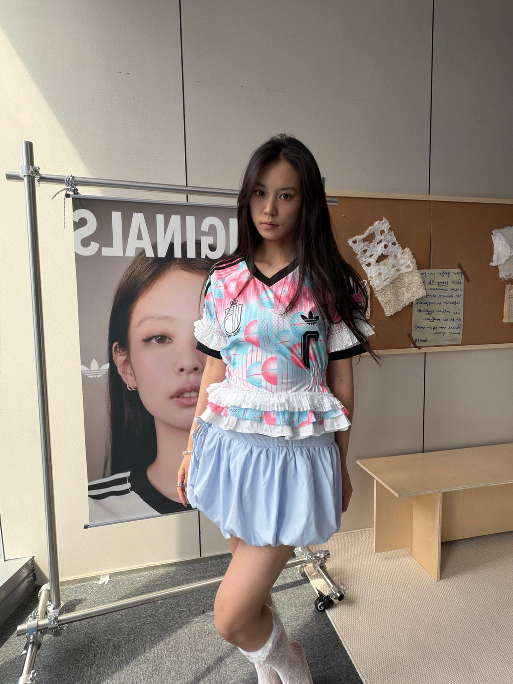 Pastel Graphic Ruffle Jersey Dress - product image 5