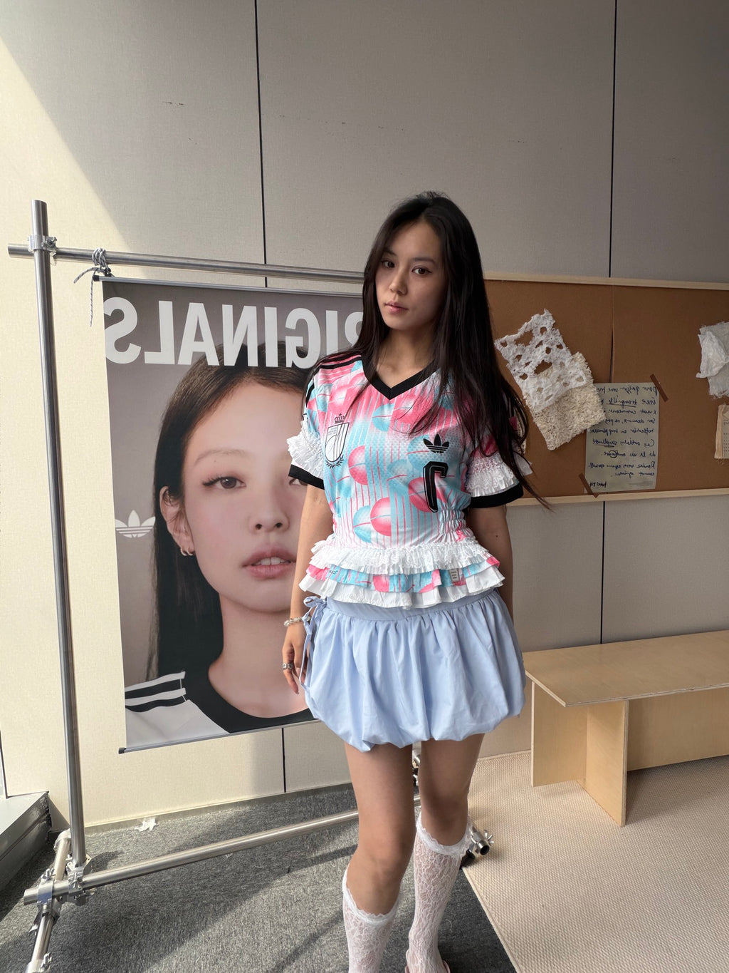 Pastel Graphic Ruffle Jersey Dress - product image 4