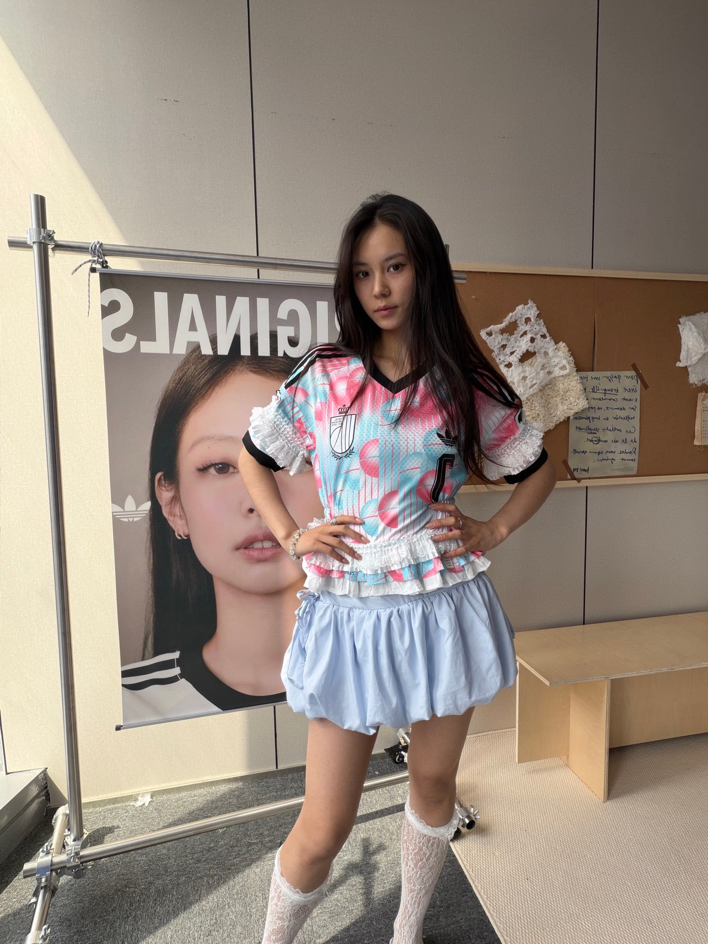 Pastel Graphic Ruffle Jersey Dress - product image 7