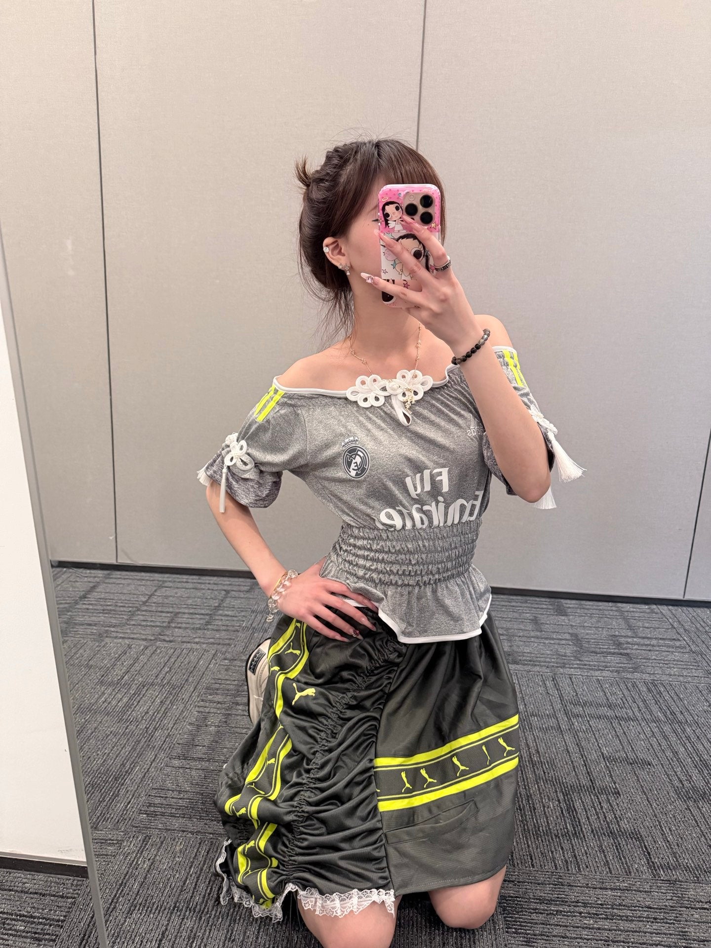 Real Madrid Silver Lace Off-Shoulder Jersey - product image 2