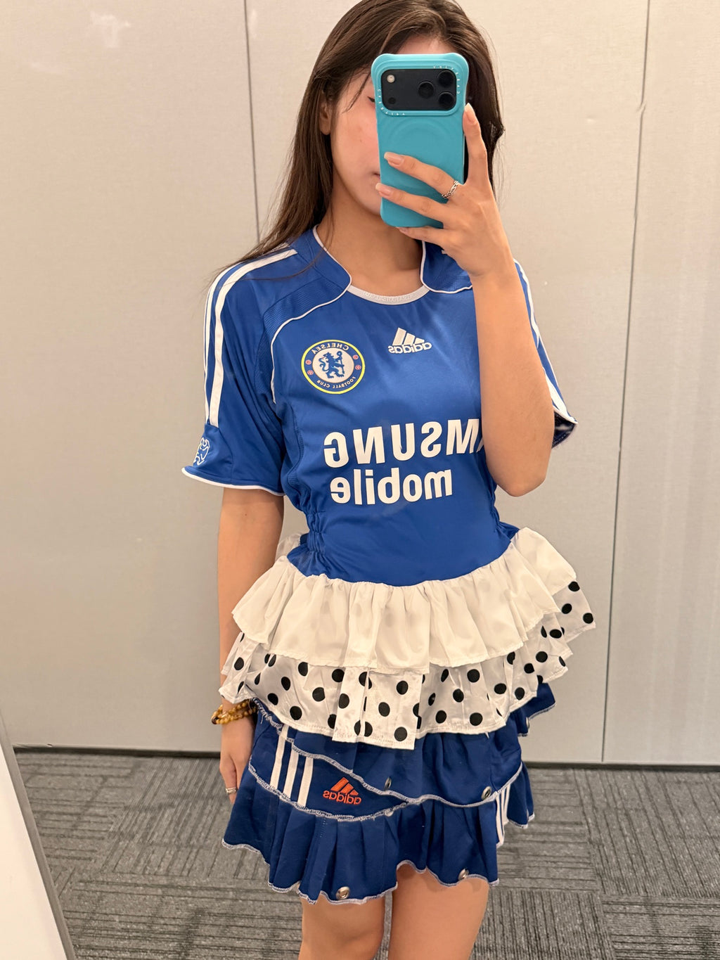 Chelsea Heritage Blue Lace Peplum Jersey - product image 1