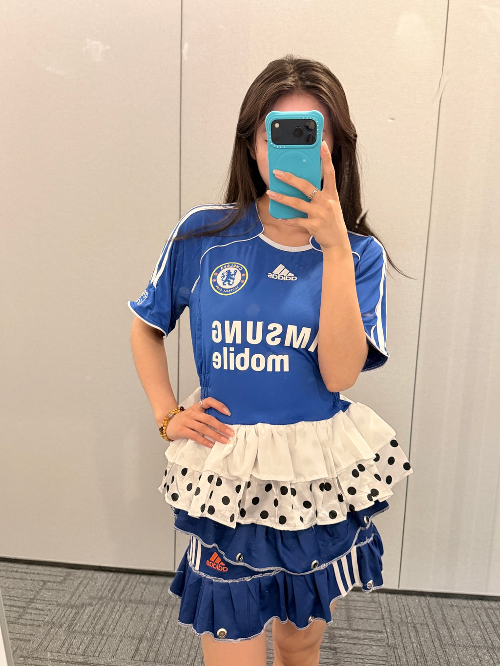 Chelsea Heritage Blue Lace Peplum Jersey - product image 3