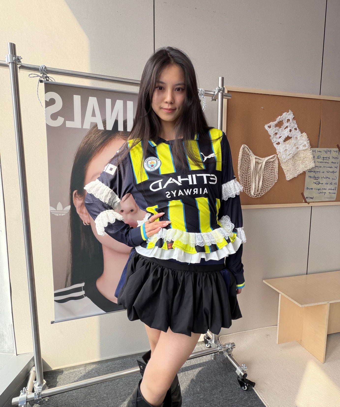 Juventus Black and Gold Ruffle Jersey Dress - product image 2