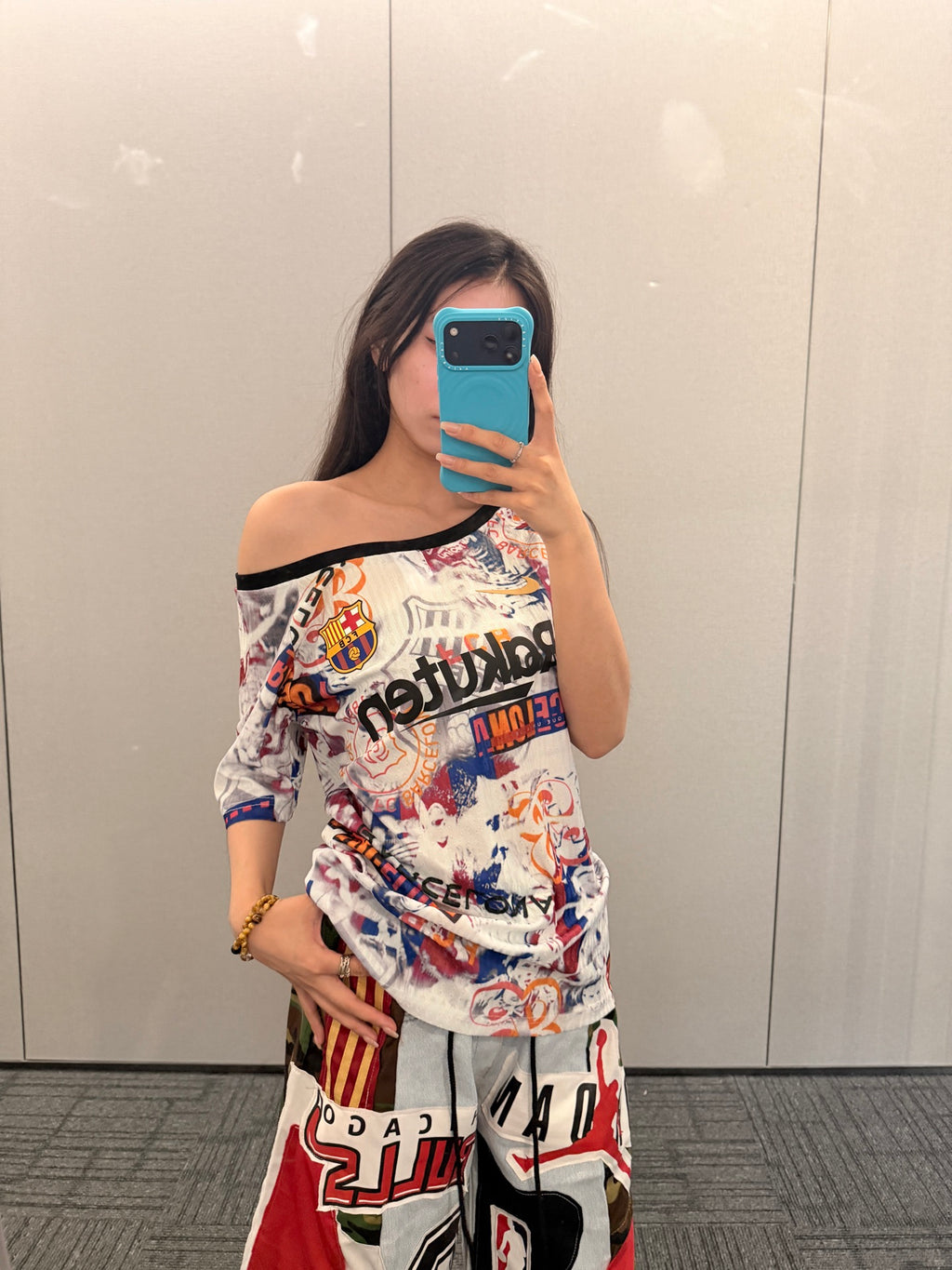 Graphic Off-Shoulder Football Jersey - product image 3