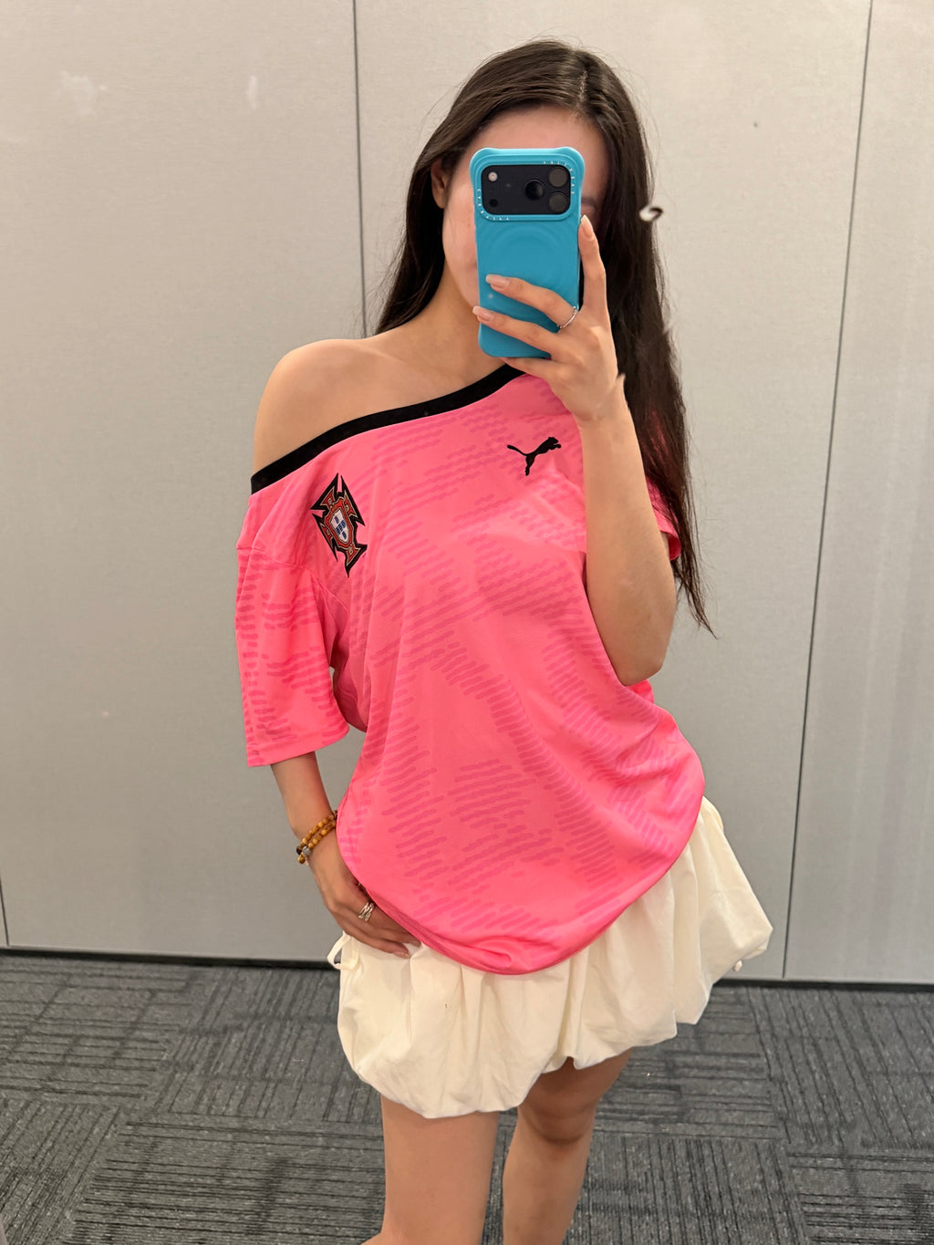 Portugal Pink Off-Shoulder Jersey - product image 2