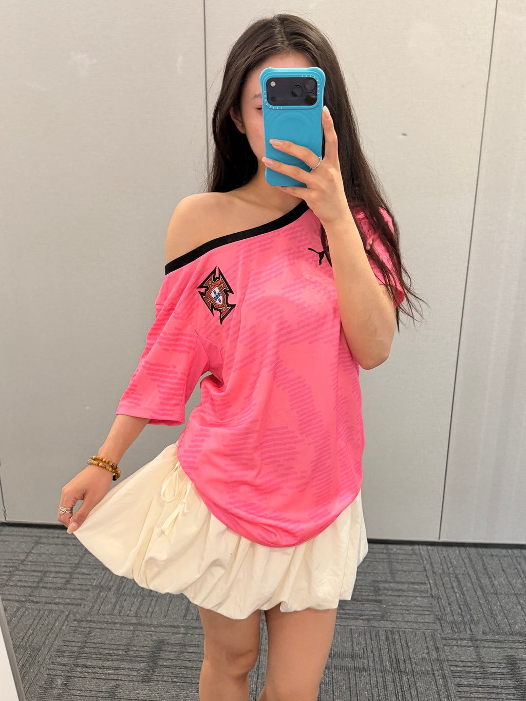 Portugal Pink Off-Shoulder Jersey - product image 1