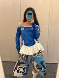 Chelsea Blue Off-Shoulder Corset Jersey - product image 1