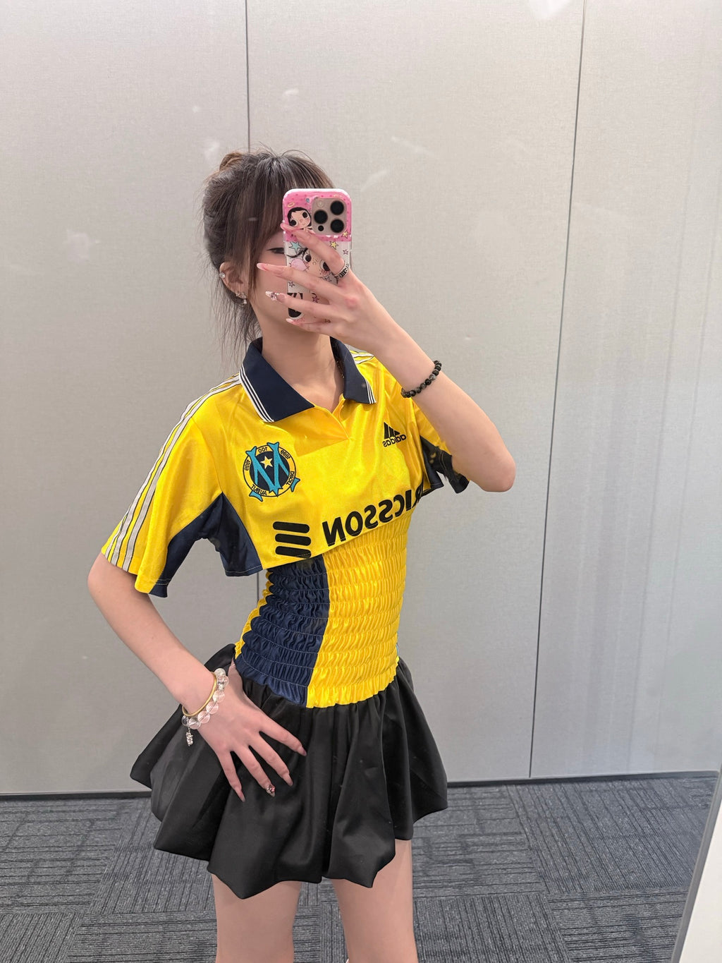 Marseille Shirred Jersey and Bubble Skirt Two-Piece Set - product image 2