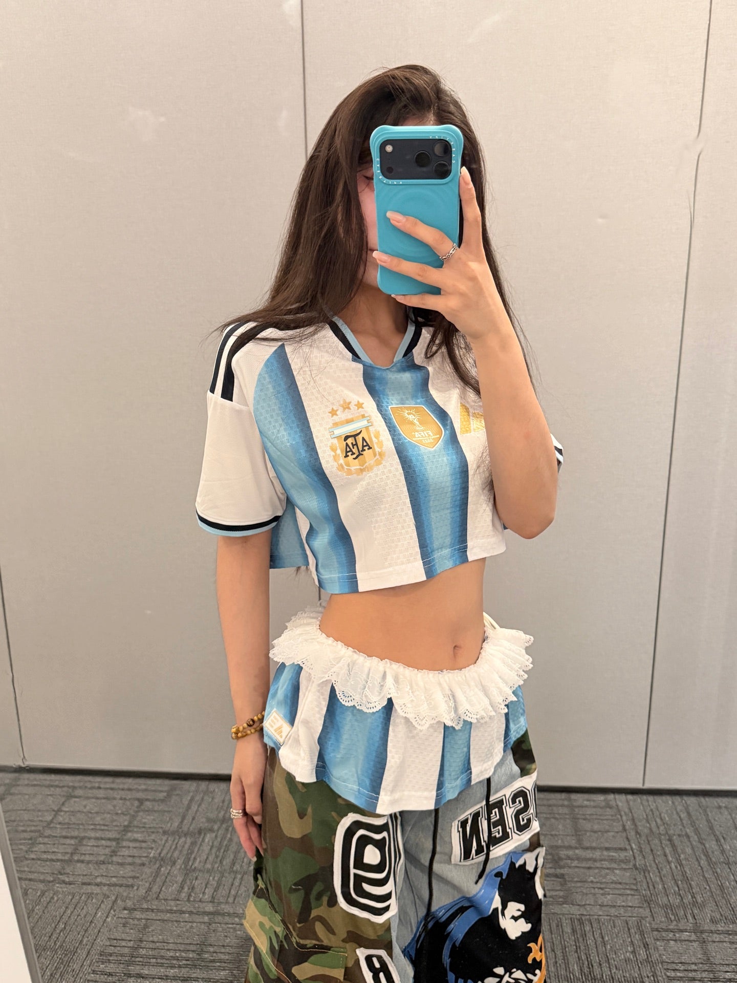 Argentina Jersey and Patchwork Pants Two-Piece Set - product image 3