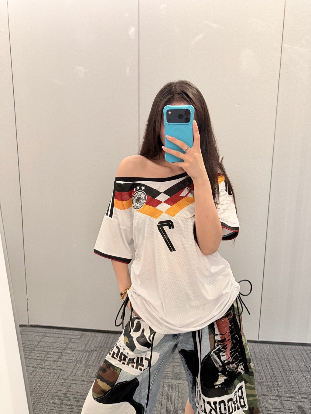 Germany White Off-Shoulder Jersey - product image 2