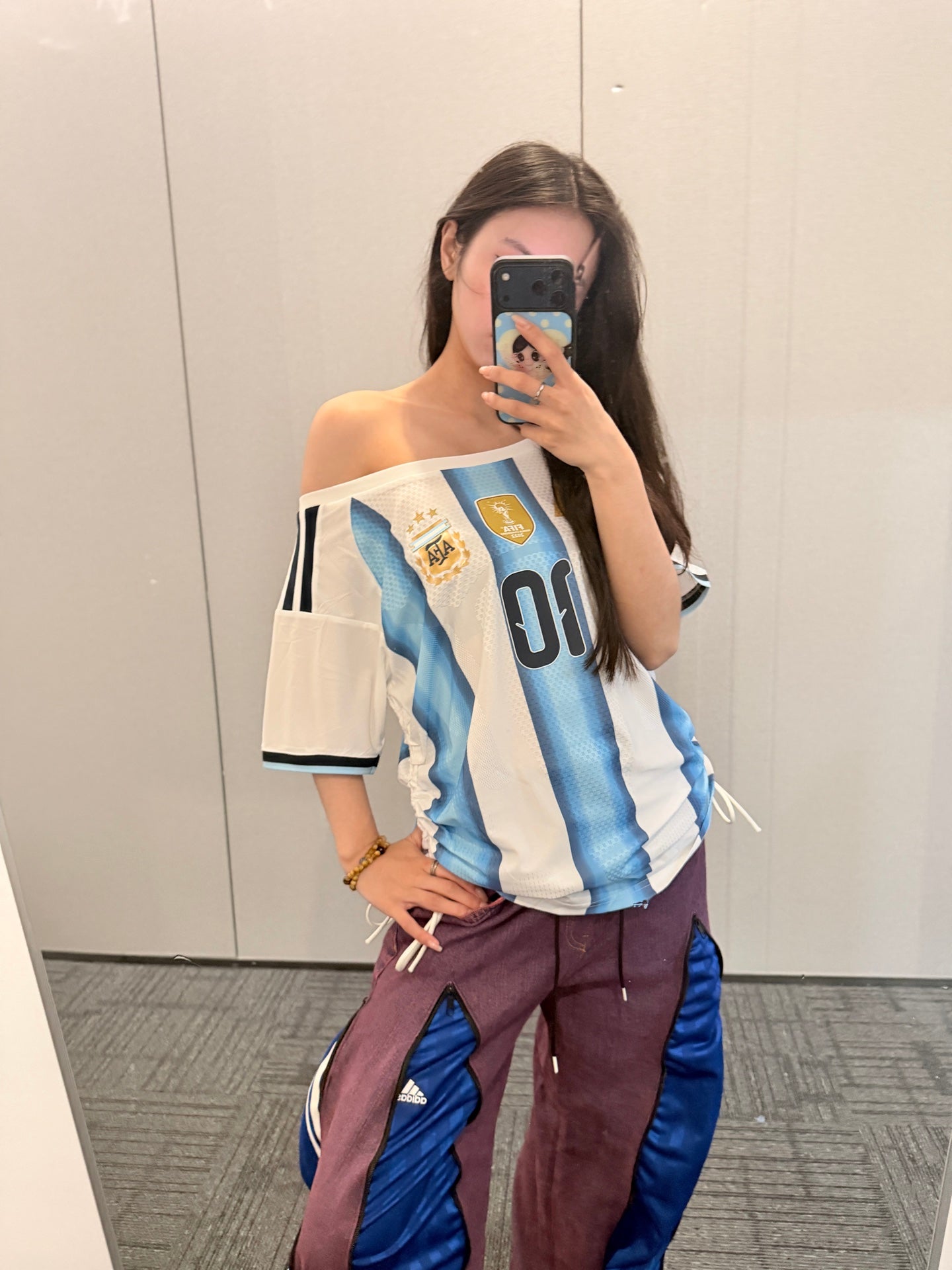 Argentina Cropped Off-Shoulder Jersey - product image 2