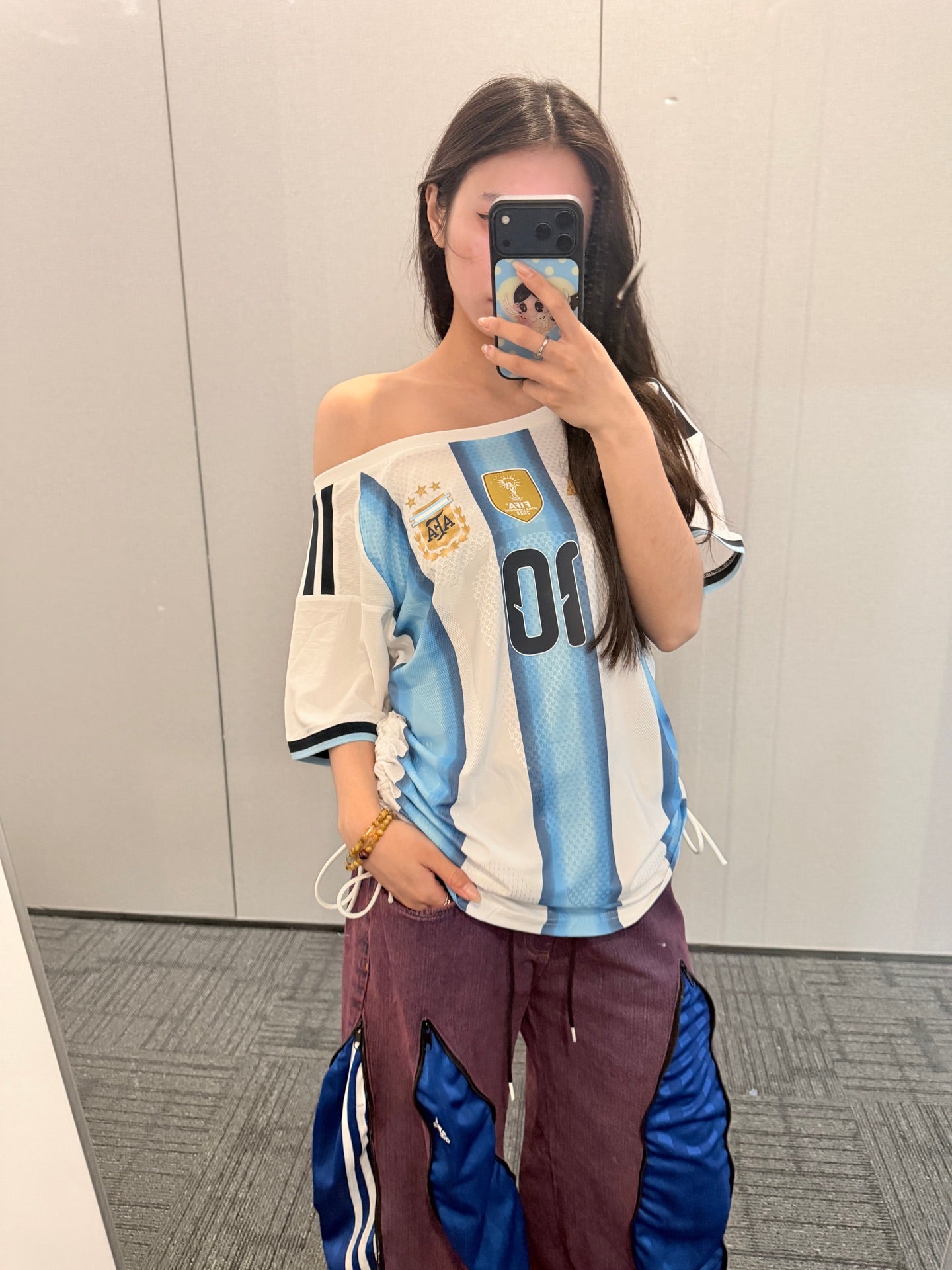Argentina Cropped Off-Shoulder Jersey - product image 3