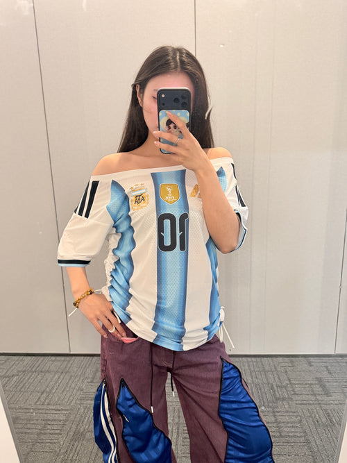 Argentina Cropped Off-Shoulder Jersey - product image 1