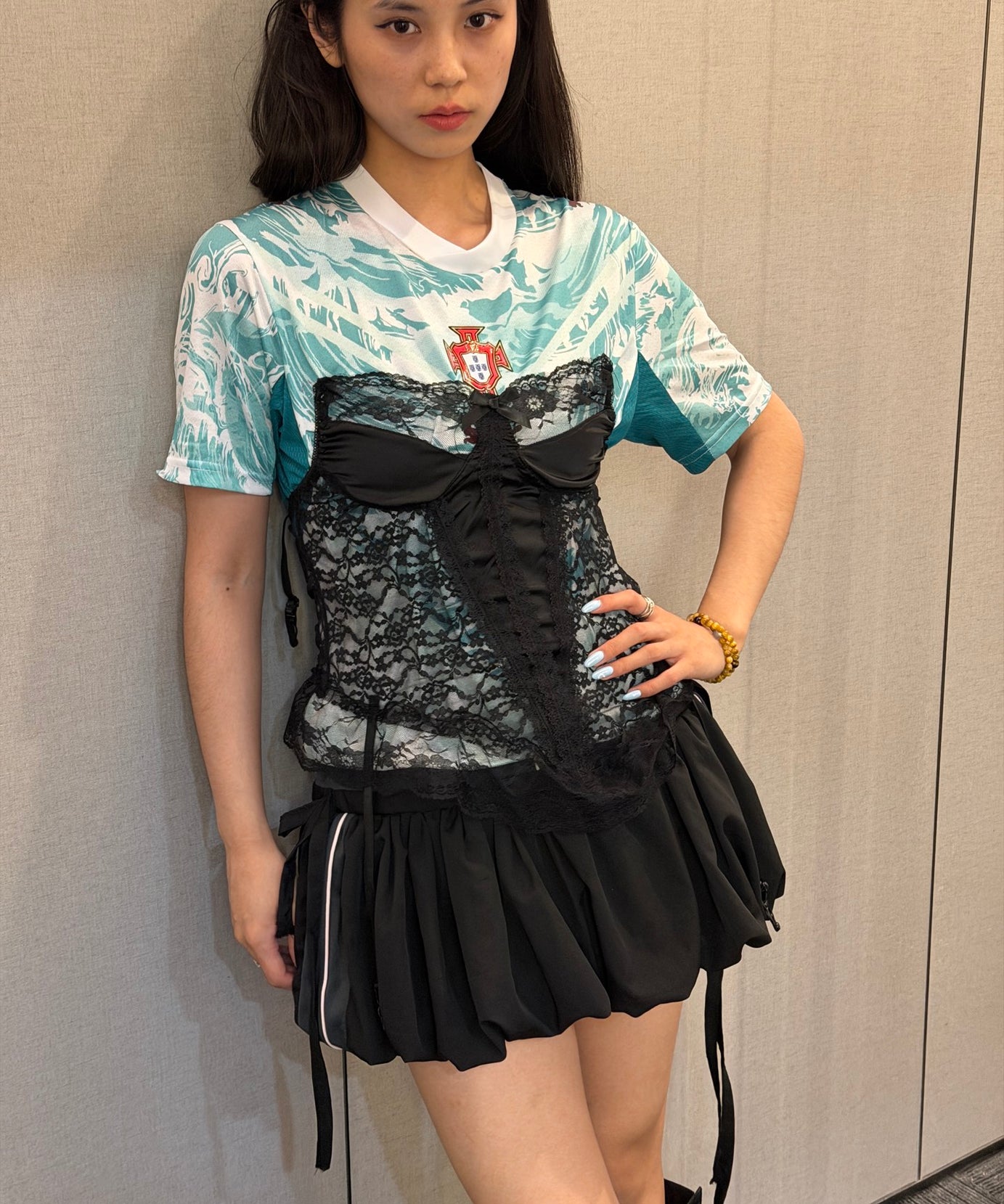 England Mint Lace Corset Jersey - product image 1