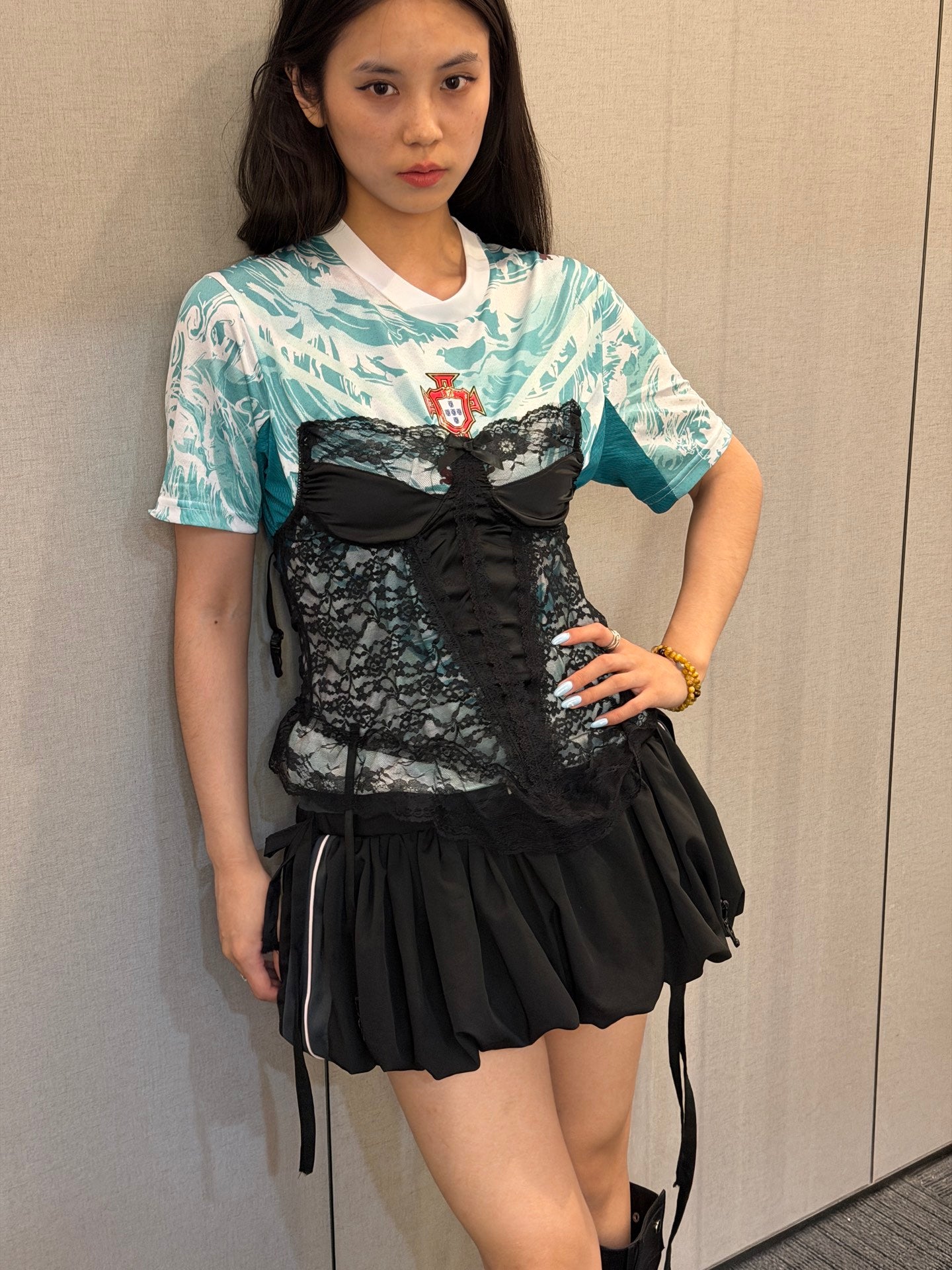 England Mint Lace Corset Jersey - product image 1