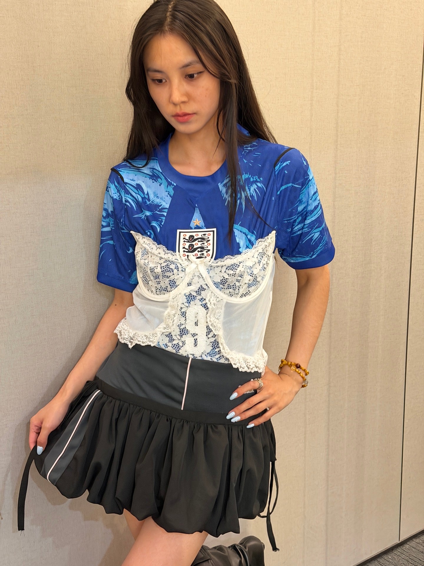 England Blue Lace Corset Jersey - product image 3