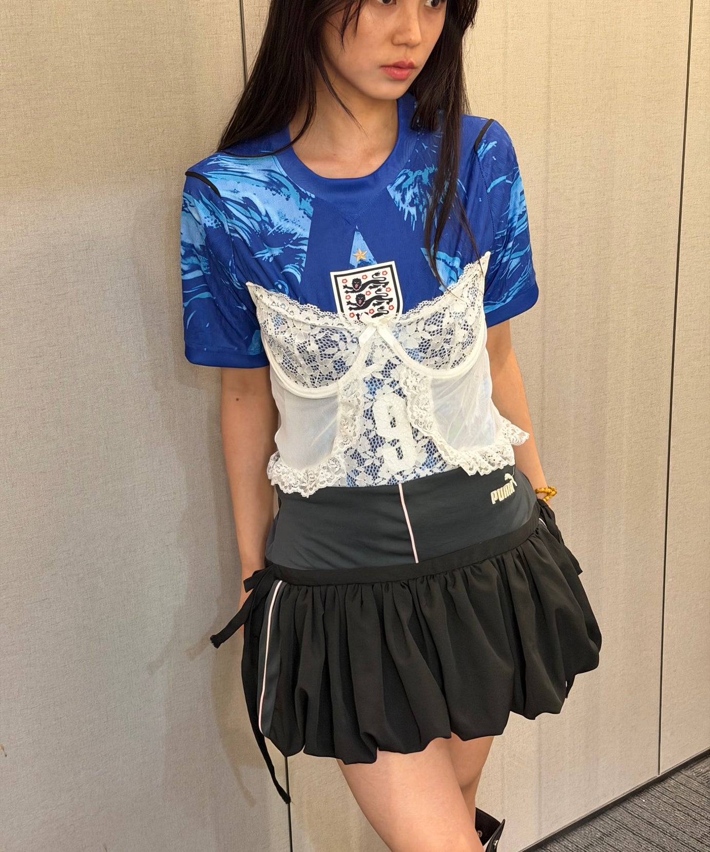 England Blue Lace Corset Jersey - product image 2