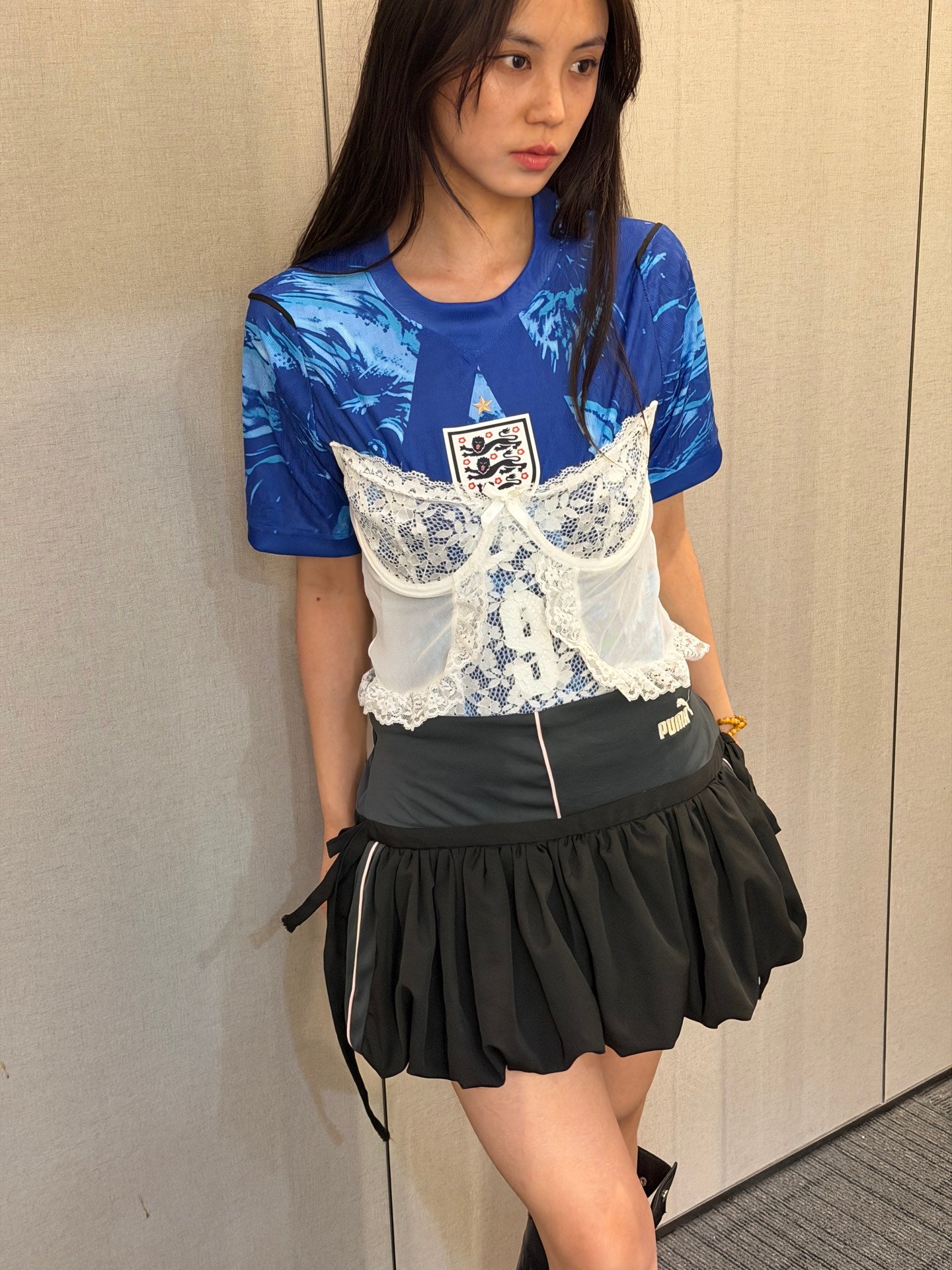 England Blue Lace Corset Jersey - product image 2