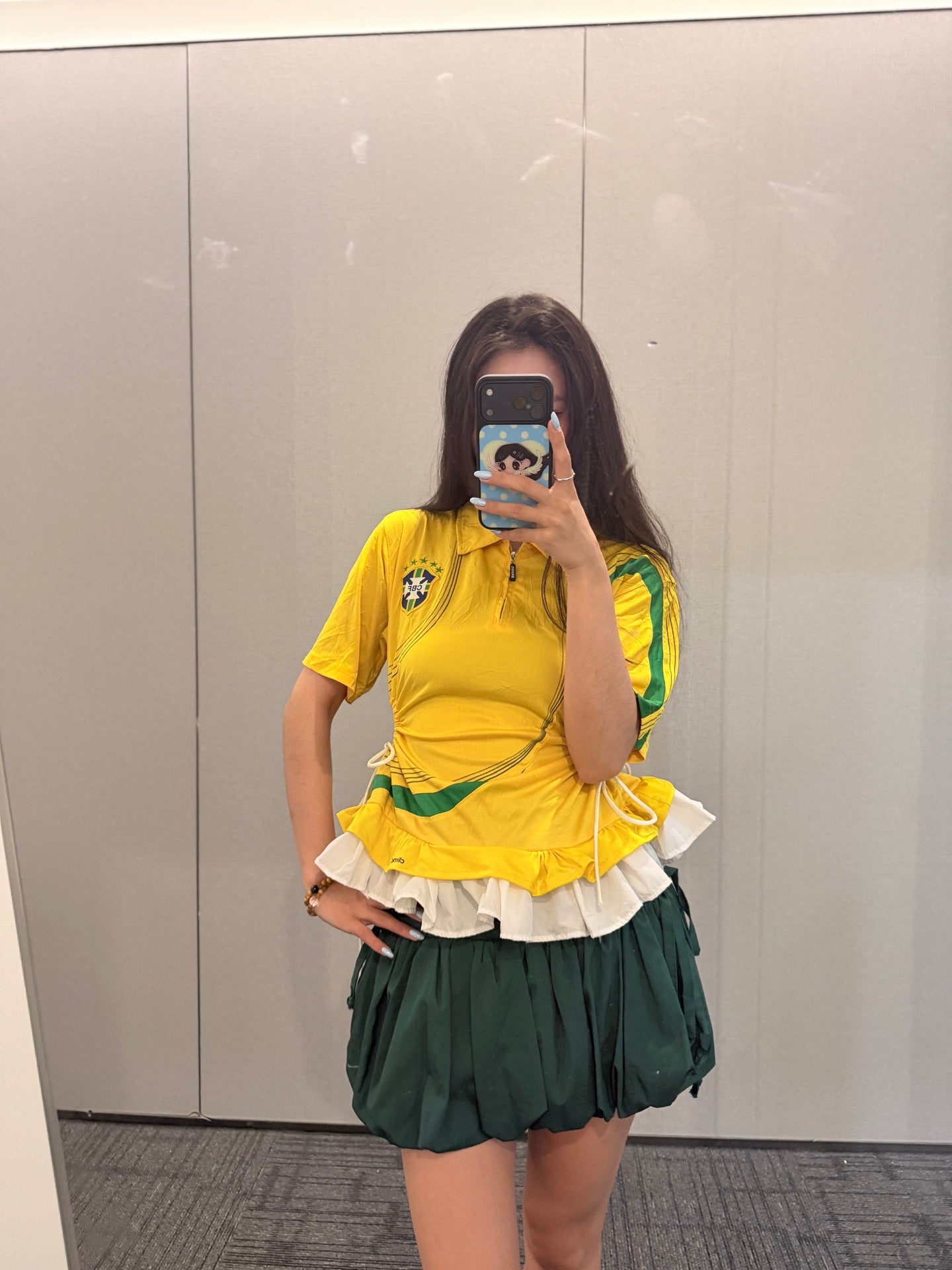 Brazil Yellow Ruffle Jersey Dress - product image 3