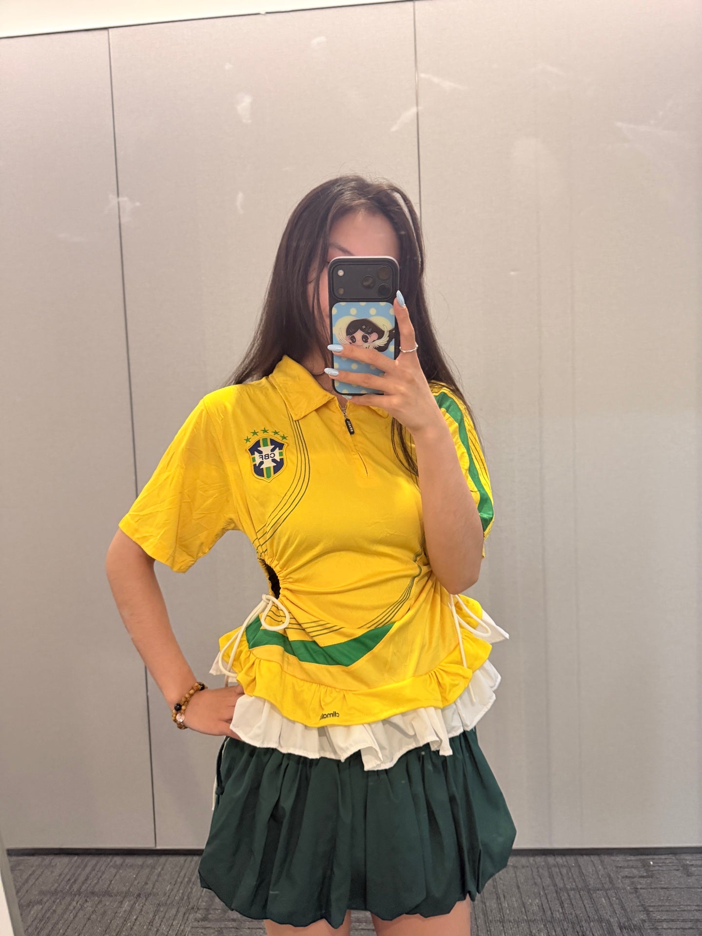 Brazil Yellow Ruffle Jersey Dress - product image 2