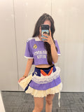 Real Madrid Purple Jersey and Ruffle Skirt Two-Piece Set - product image 1
