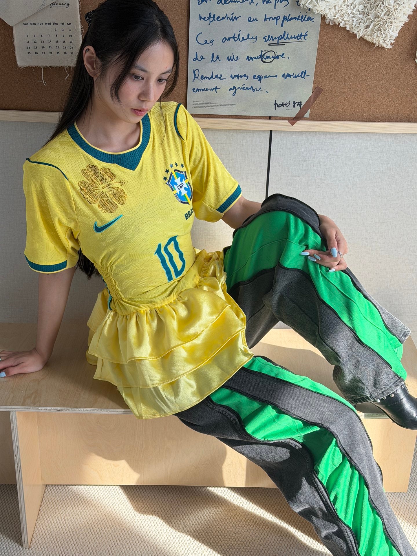 Brazil No. 10 Tiered Ruffle Jersey Dress - product image 7