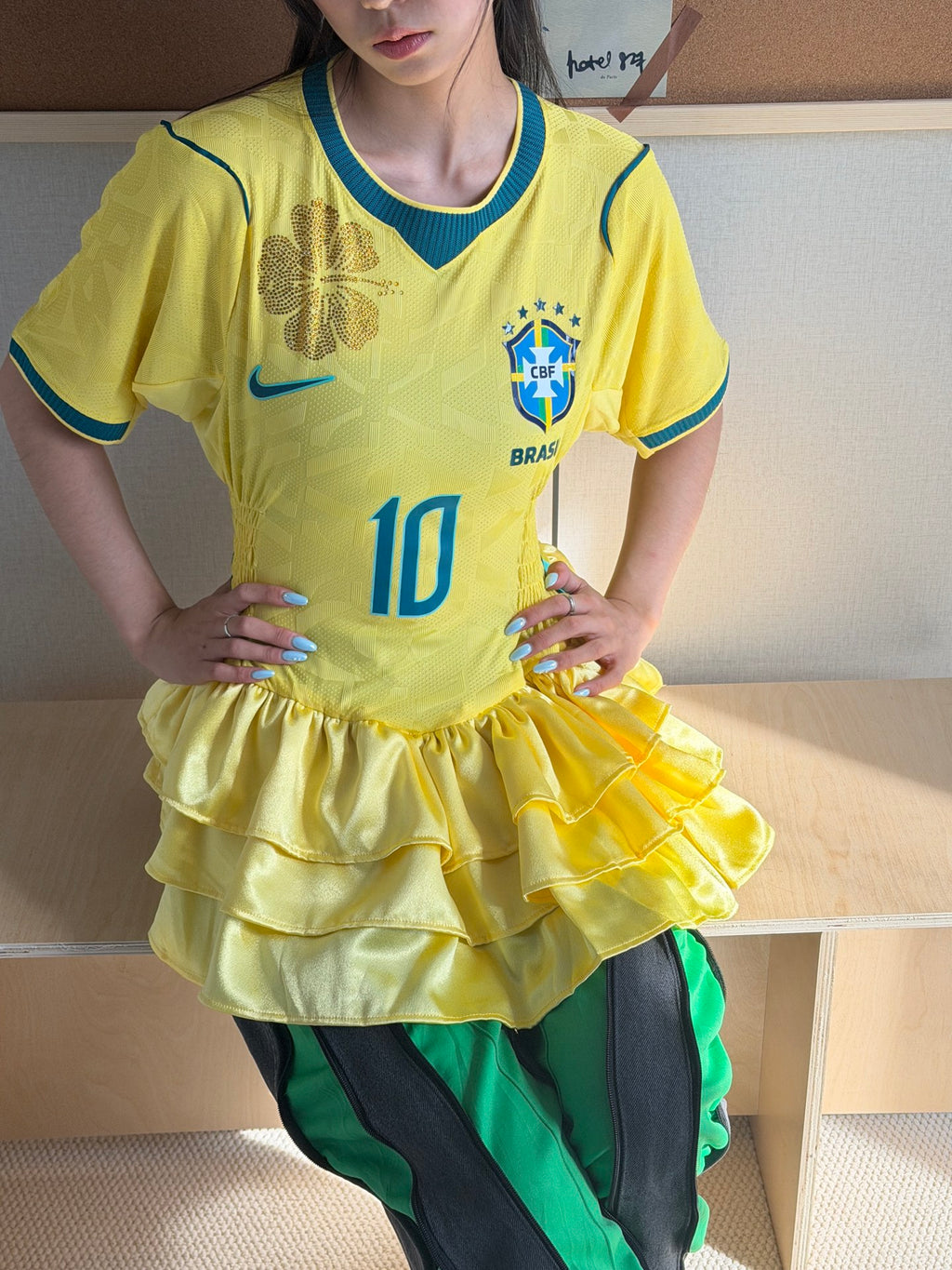 Brazil No. 10 Tiered Ruffle Jersey Dress - product image 10
