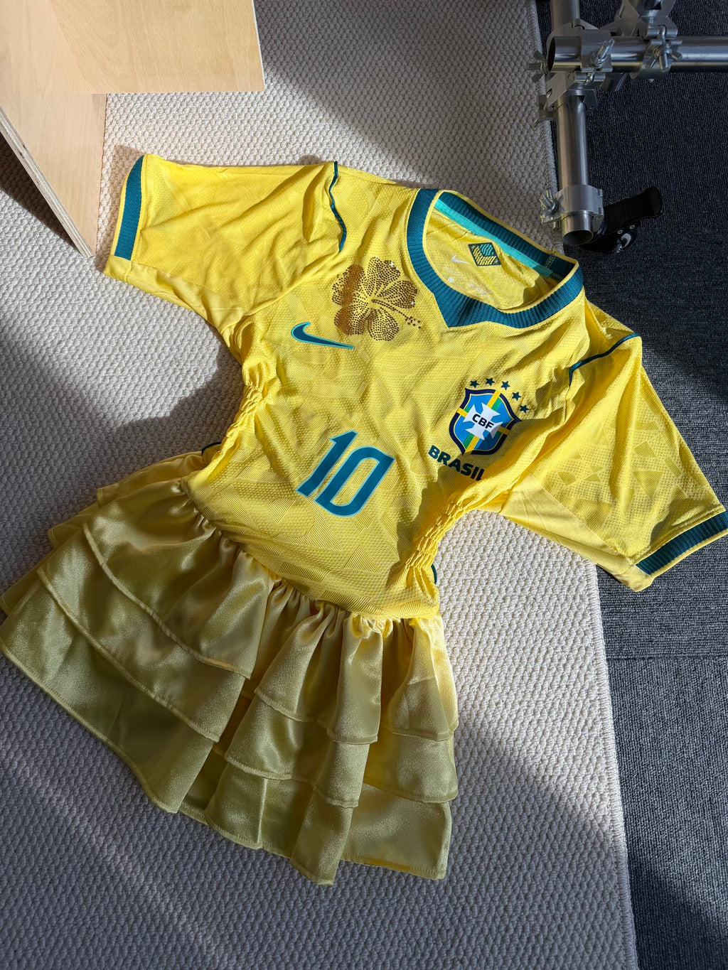Brazil No. 10 Tiered Ruffle Jersey Dress - product image 13