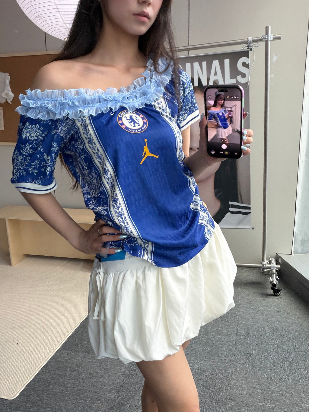 Chelsea Jordan Blue Off-Shoulder Jersey - product image 2