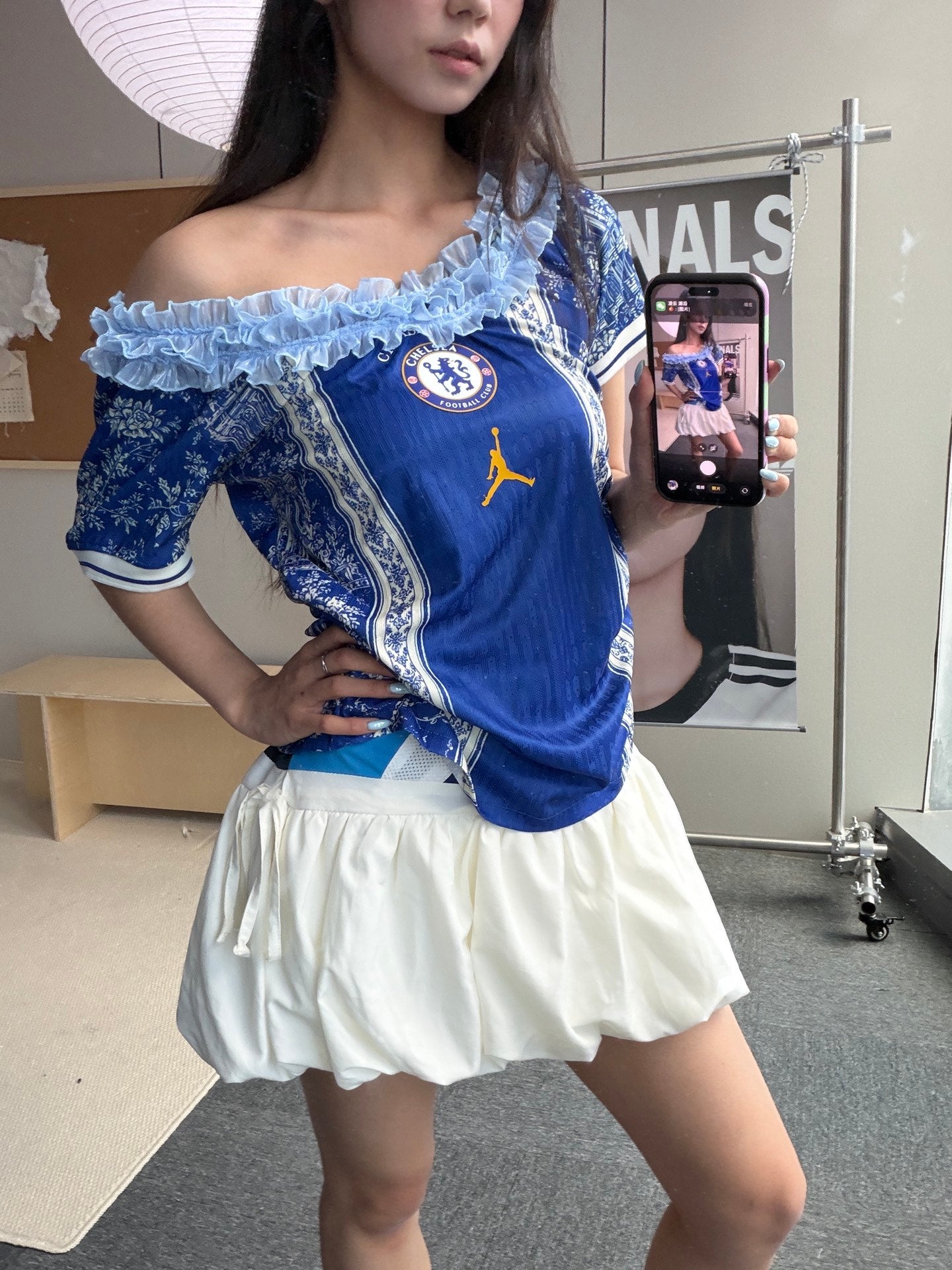 Chelsea Jordan Blue Off-Shoulder Jersey - product image 1
