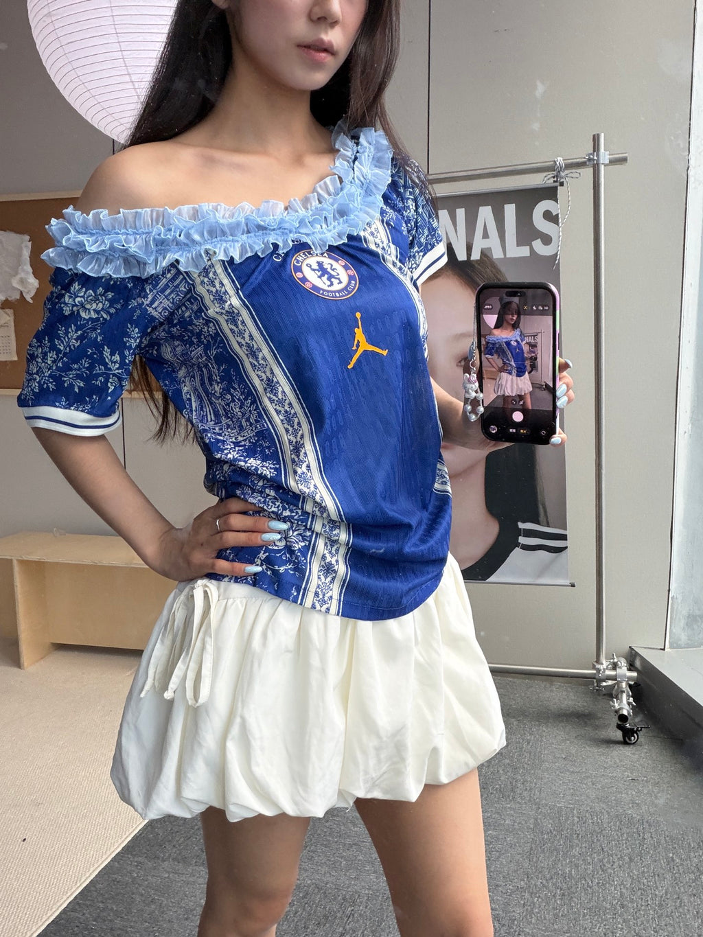 Chelsea Jordan Blue Off-Shoulder Jersey - product image 6
