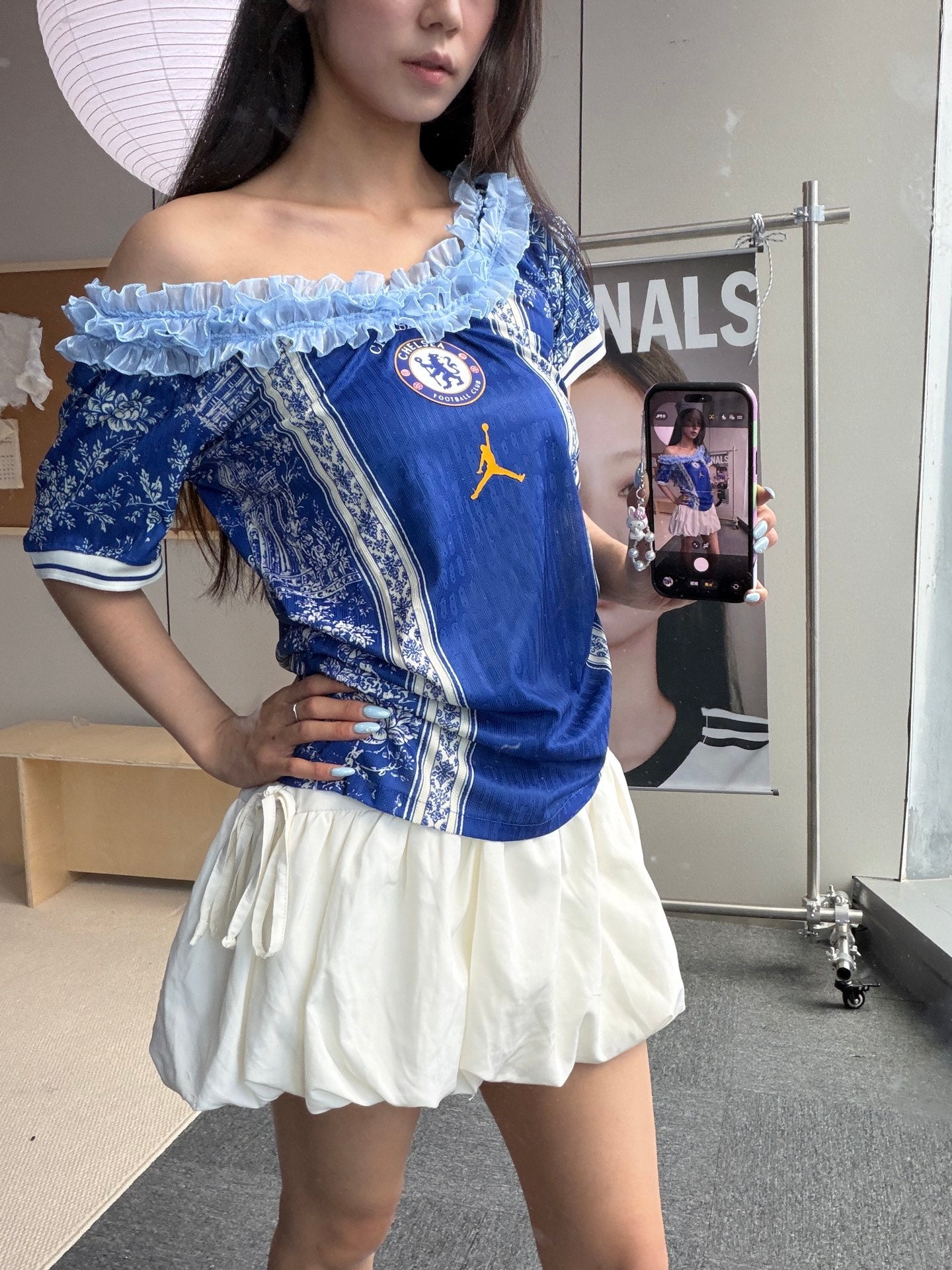 Chelsea Jordan Blue Off-Shoulder Jersey - product image 6